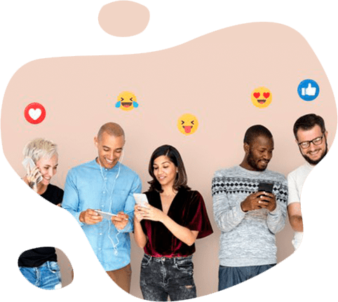 Happy Diverse People Using Digital Devices 53876 96225