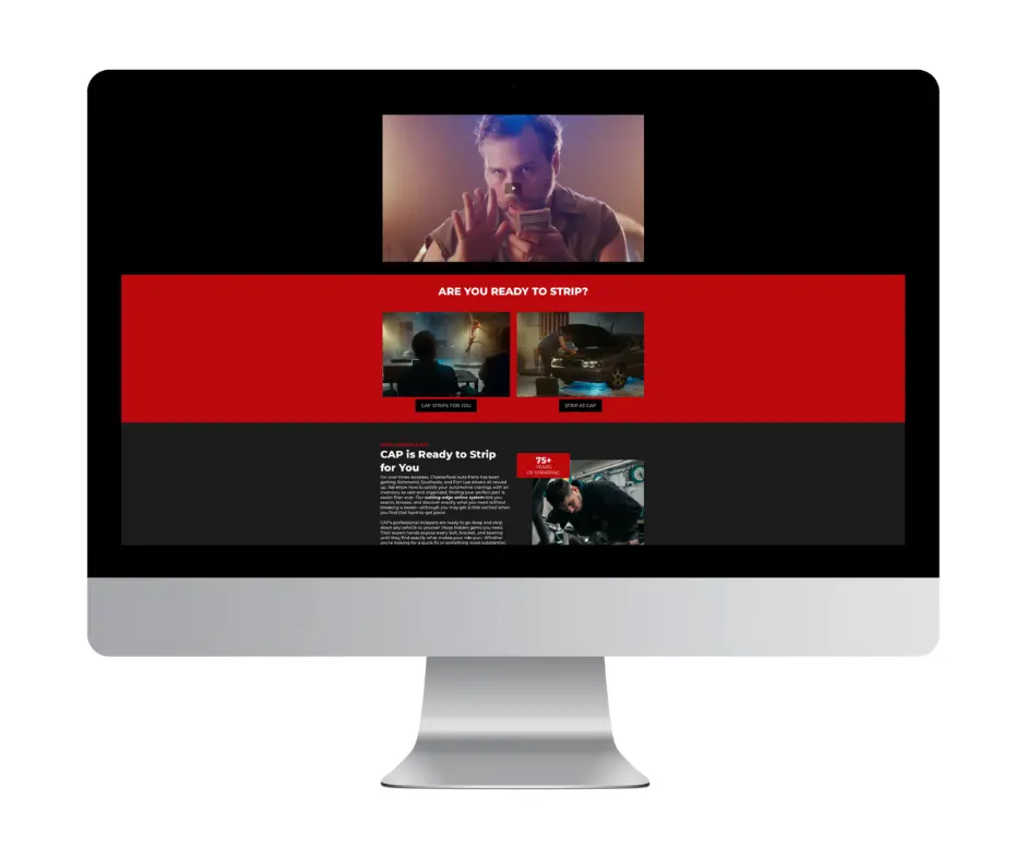 The Strippers Wanted campaign marketing landing page