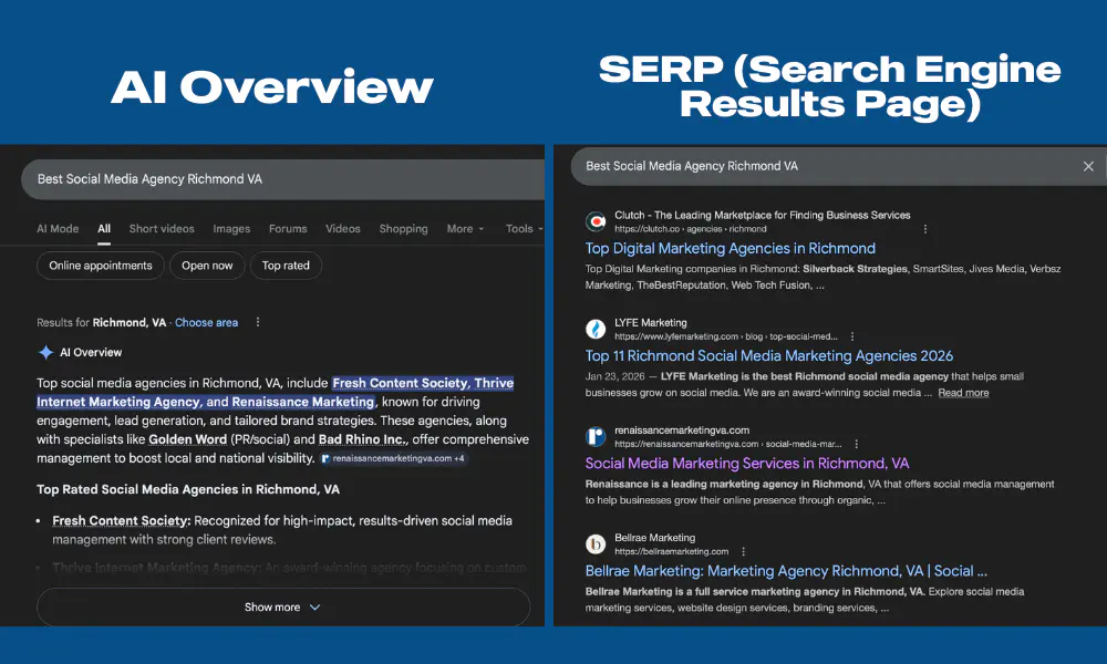 AI Overview and SERP (Search Engine Results Page)